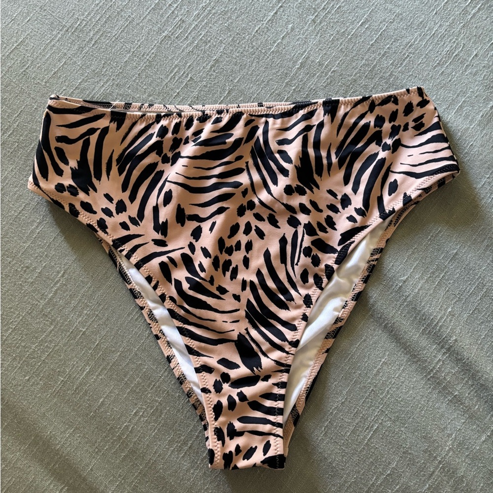 Shade & Shore High Waist Bikini Animal Print Size Medium